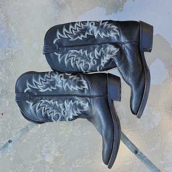 Black Tony Lama Segar Boots Vintage Boots